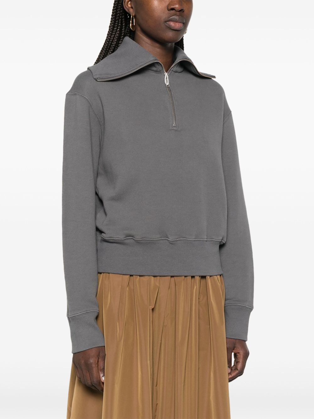 zip-up sweatshirt - 3