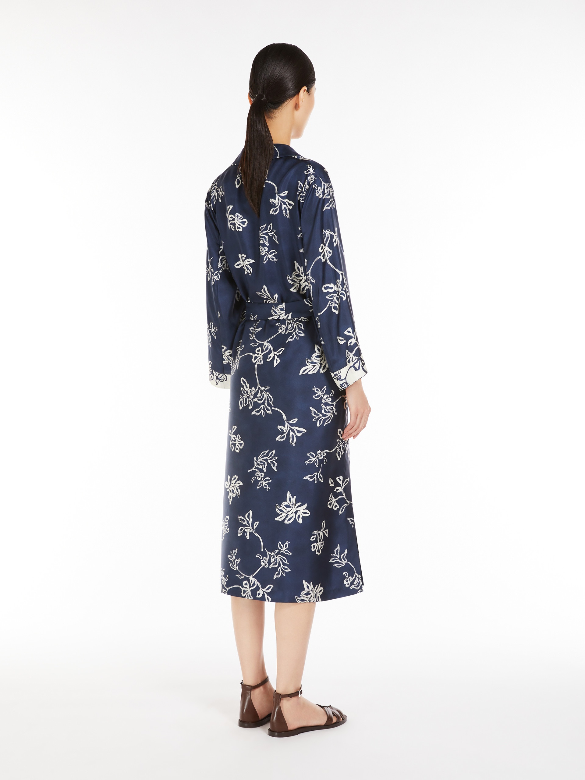 TIMEO Printed silk kaftan dress - 4