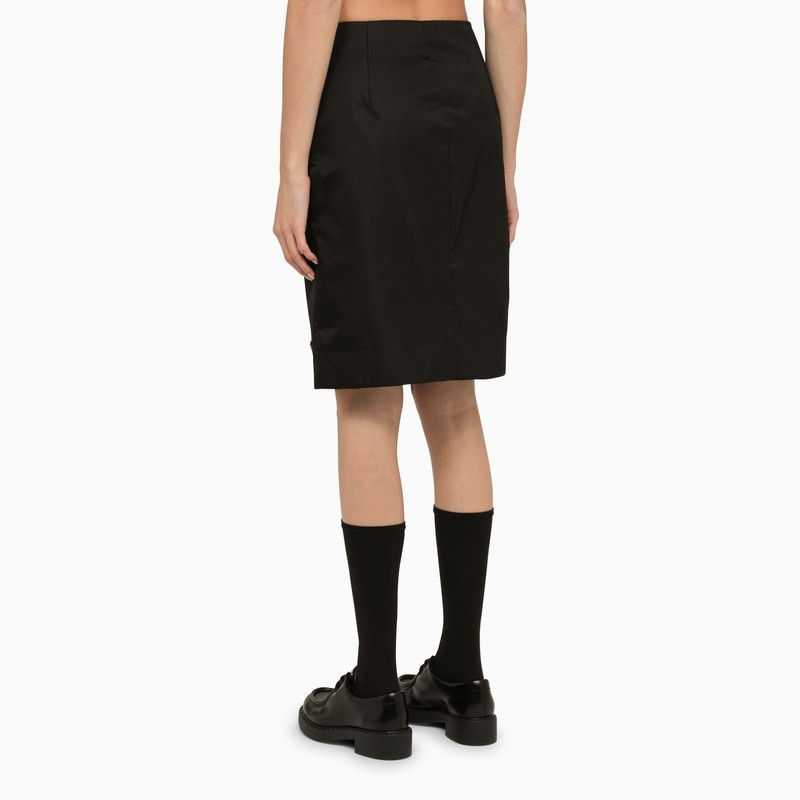 Prada Prada Black Re-Nylon Pencil Skirt Women | luosophy