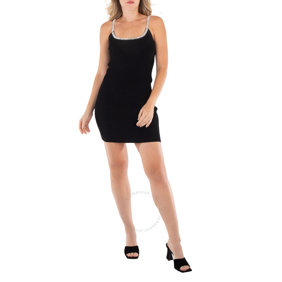 Rabanne Crystal Trimmed Ribbed Mini Dress - 3