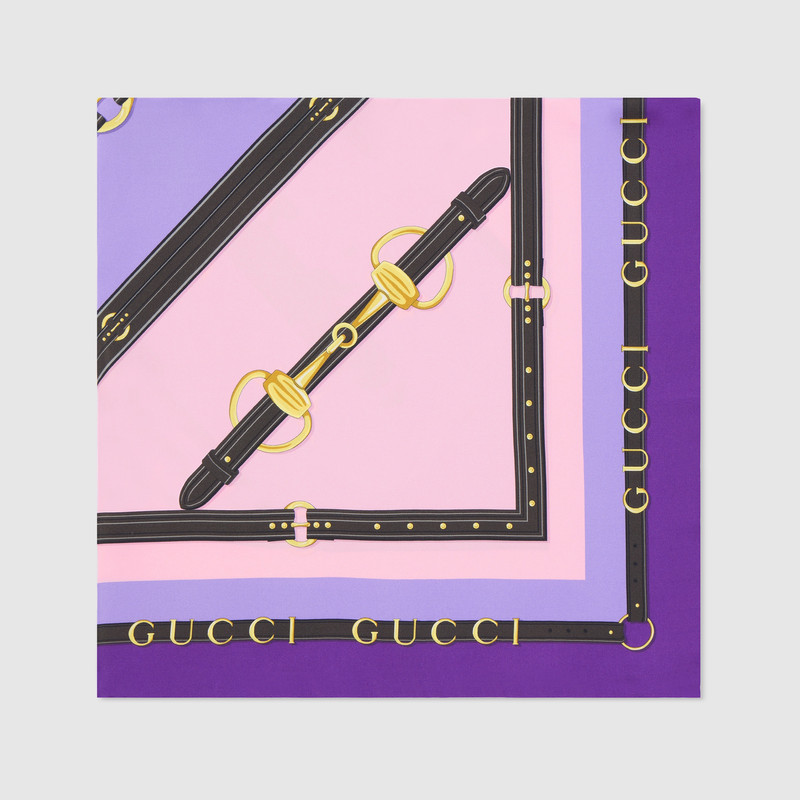 GUCCI Printed silk twill carré outlook