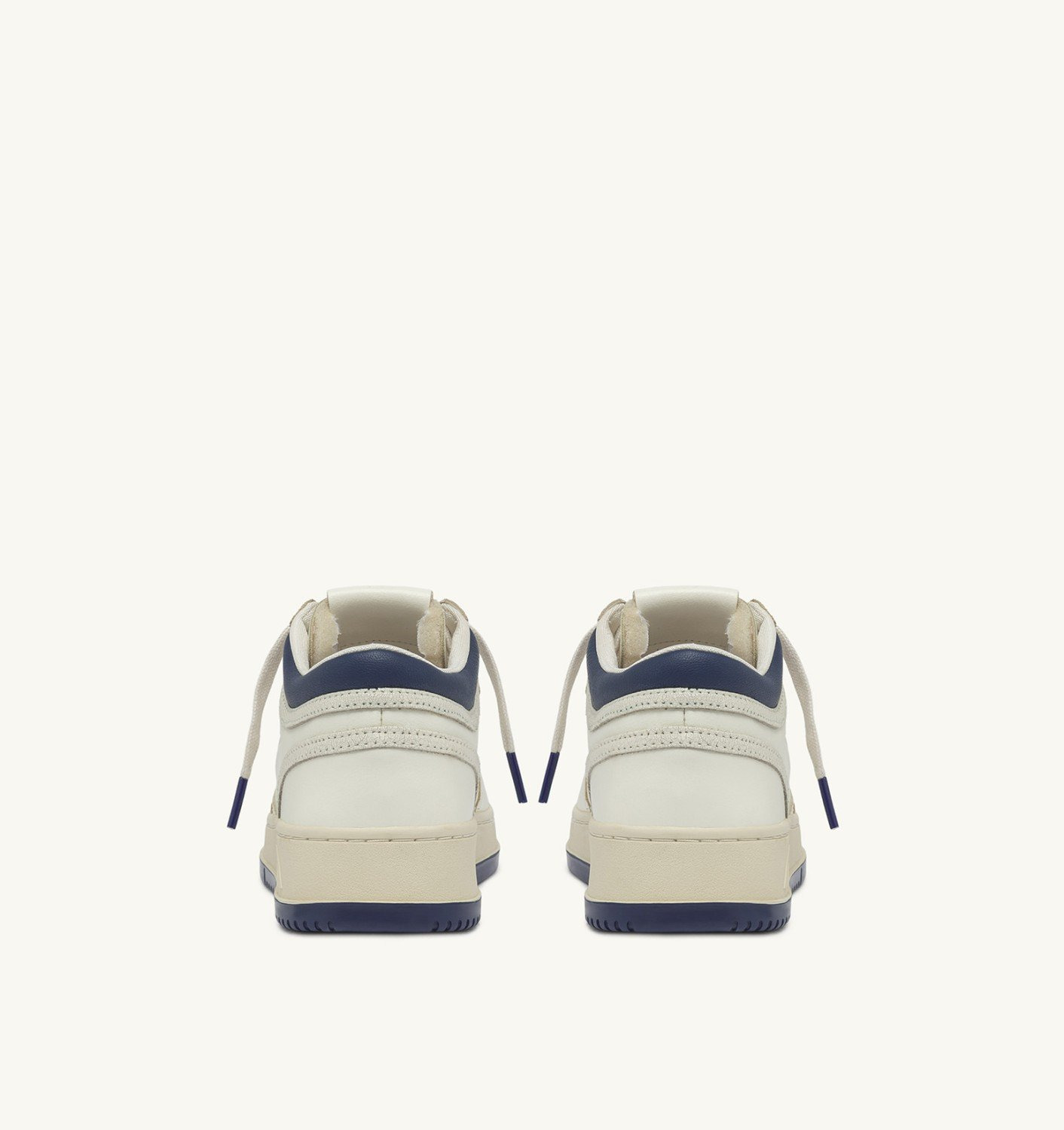 MED-WAY SNEAKERS IN LEATHER COLOR MARSHMALLOW AND ENSIGN BLUE - 3