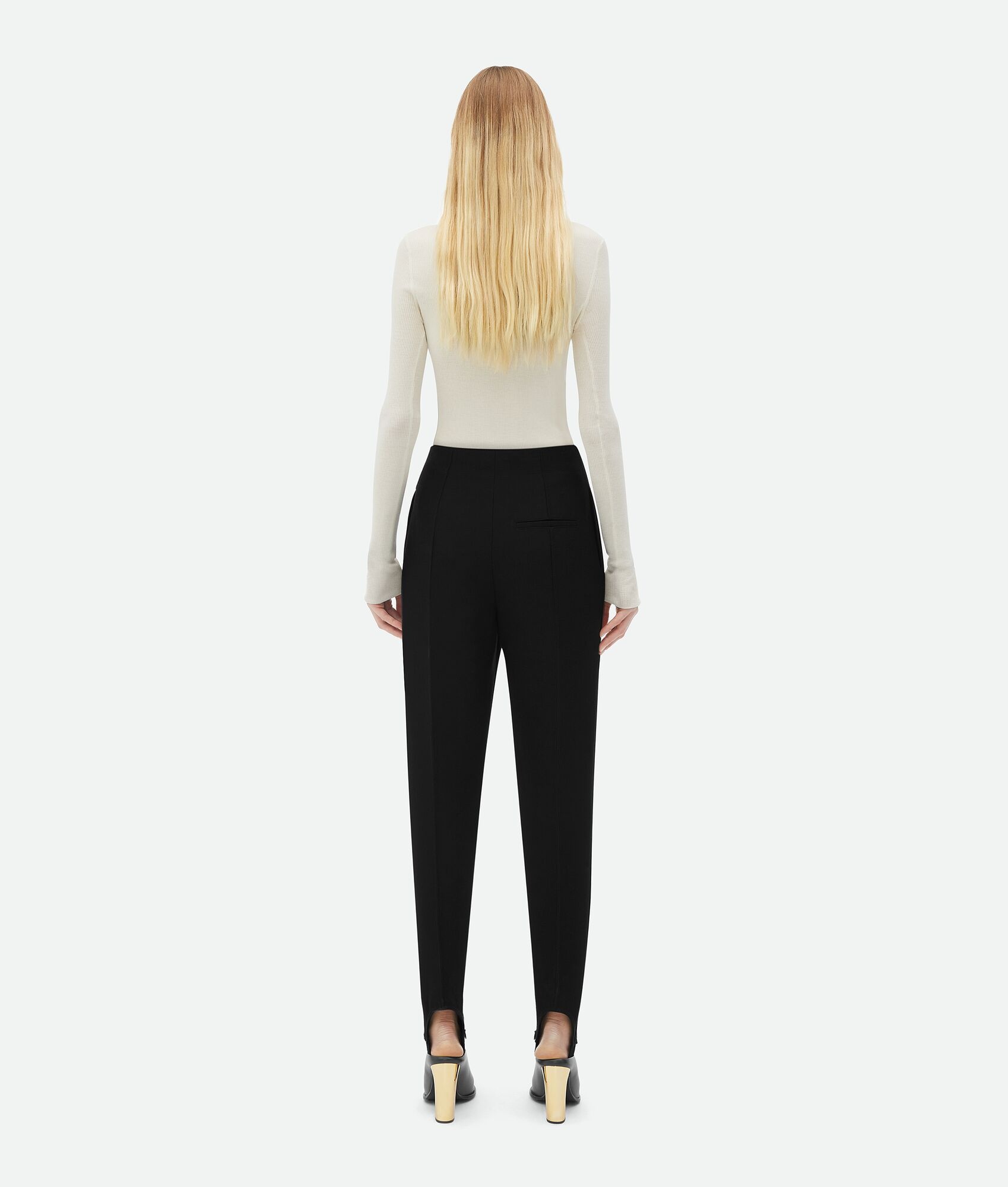 Structured Cotton Stirrup Pants - 3