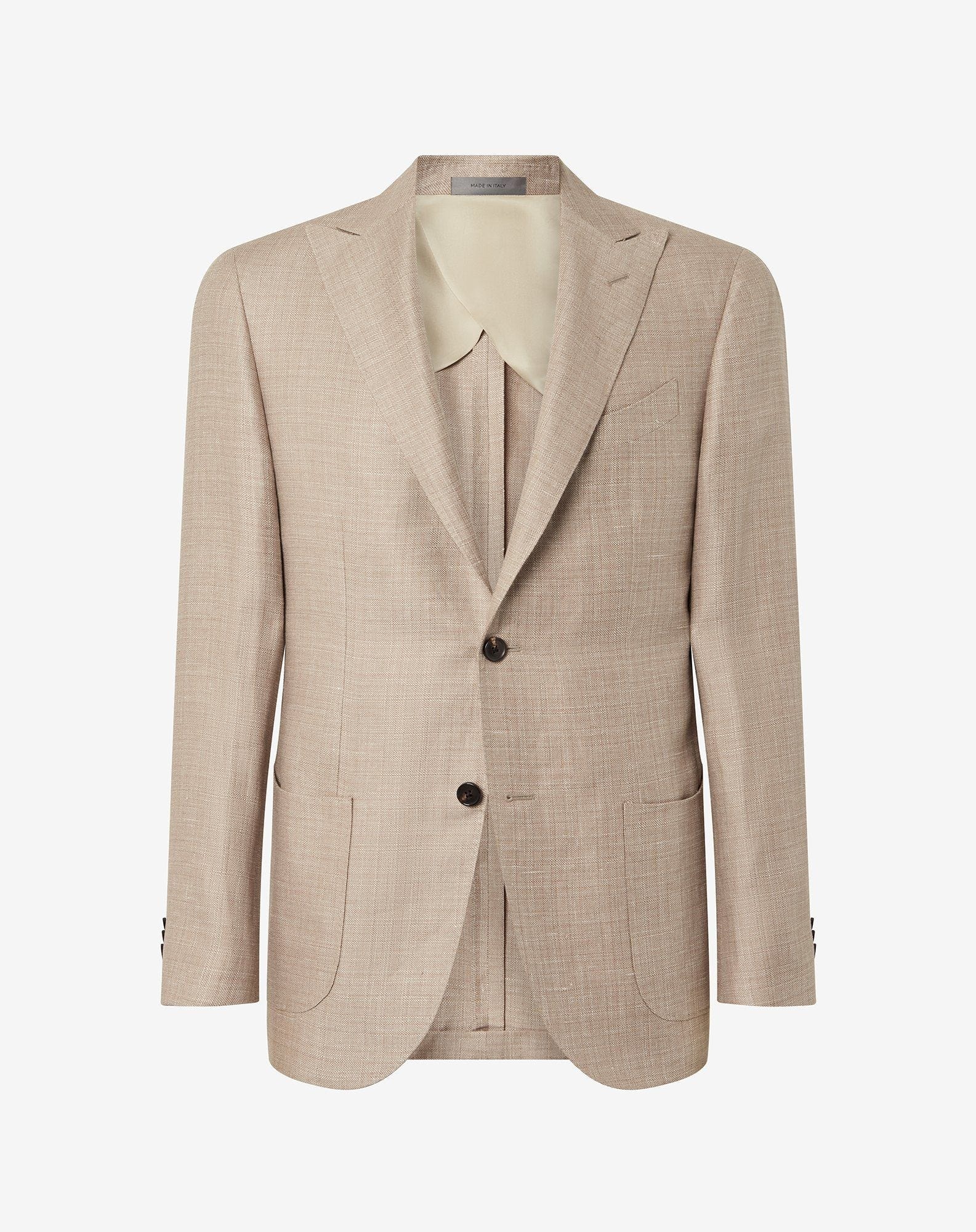 Brown wool and linen jacket - 1