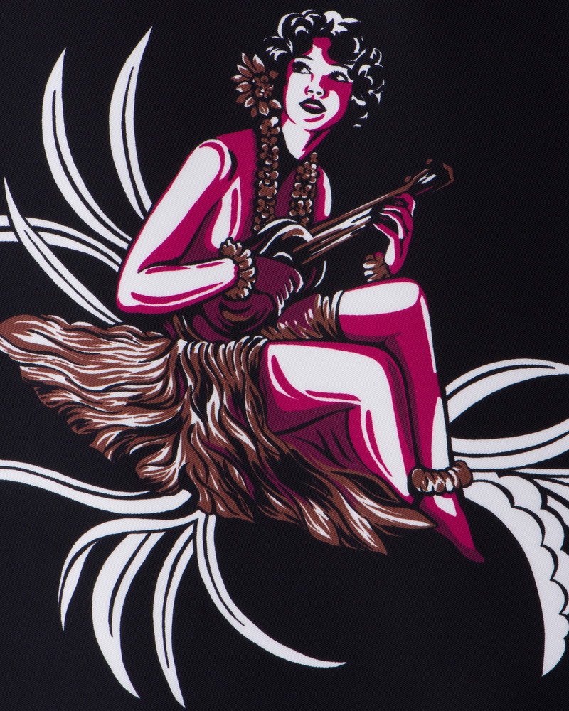 Prada Double Match Hawaii printed 90 silk scarf outlook