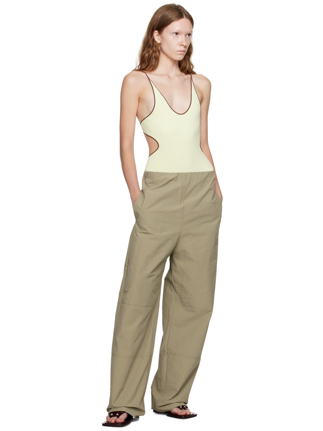 Khaki Cocoon Track Pants - 4