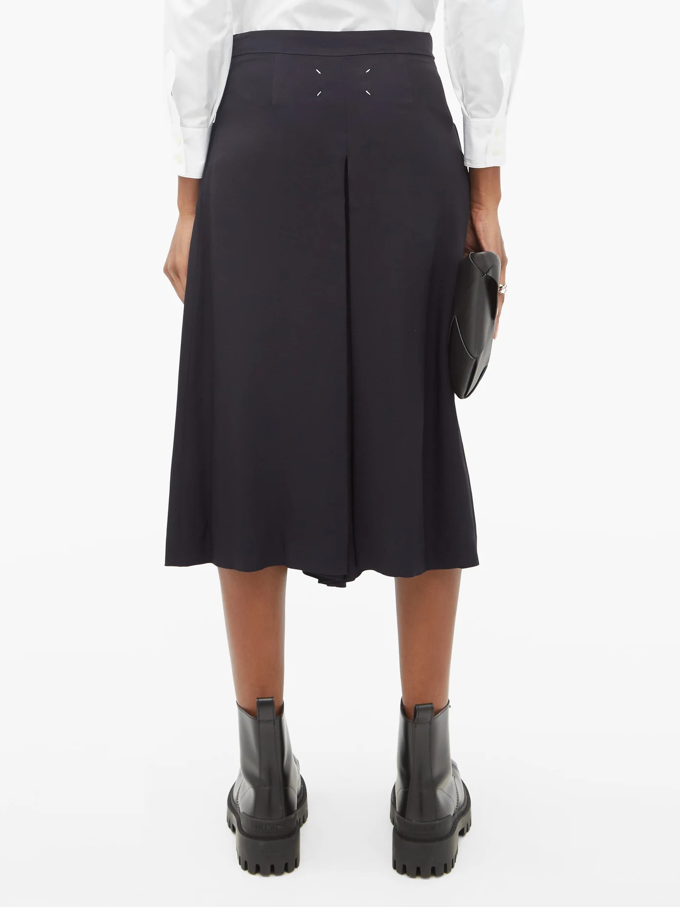 Pleated crepe culottes - 5