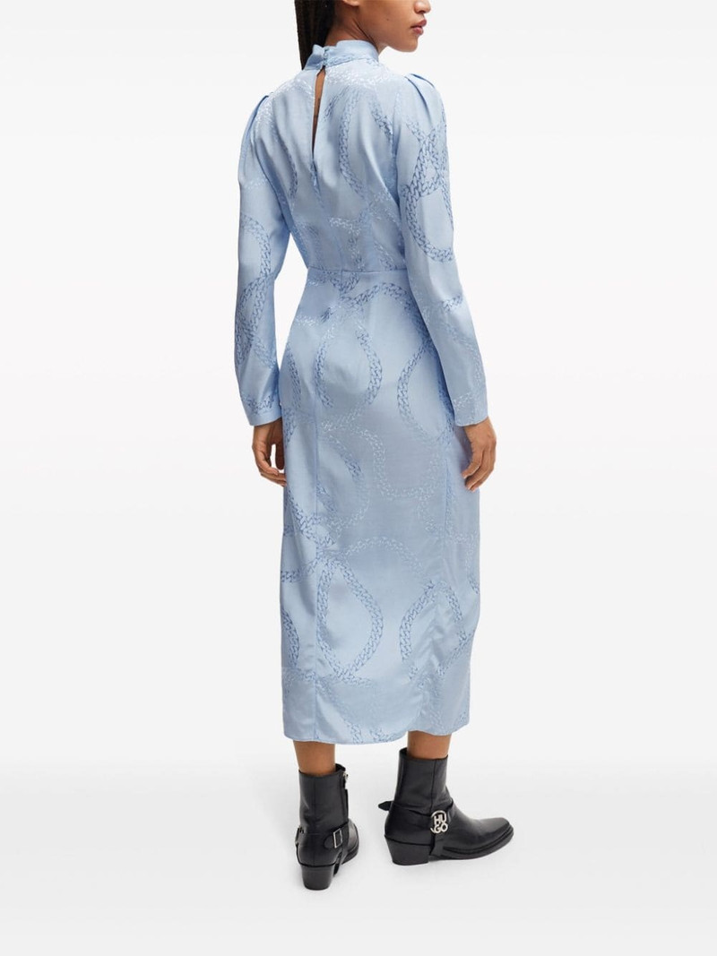 chain-print draped dress 3