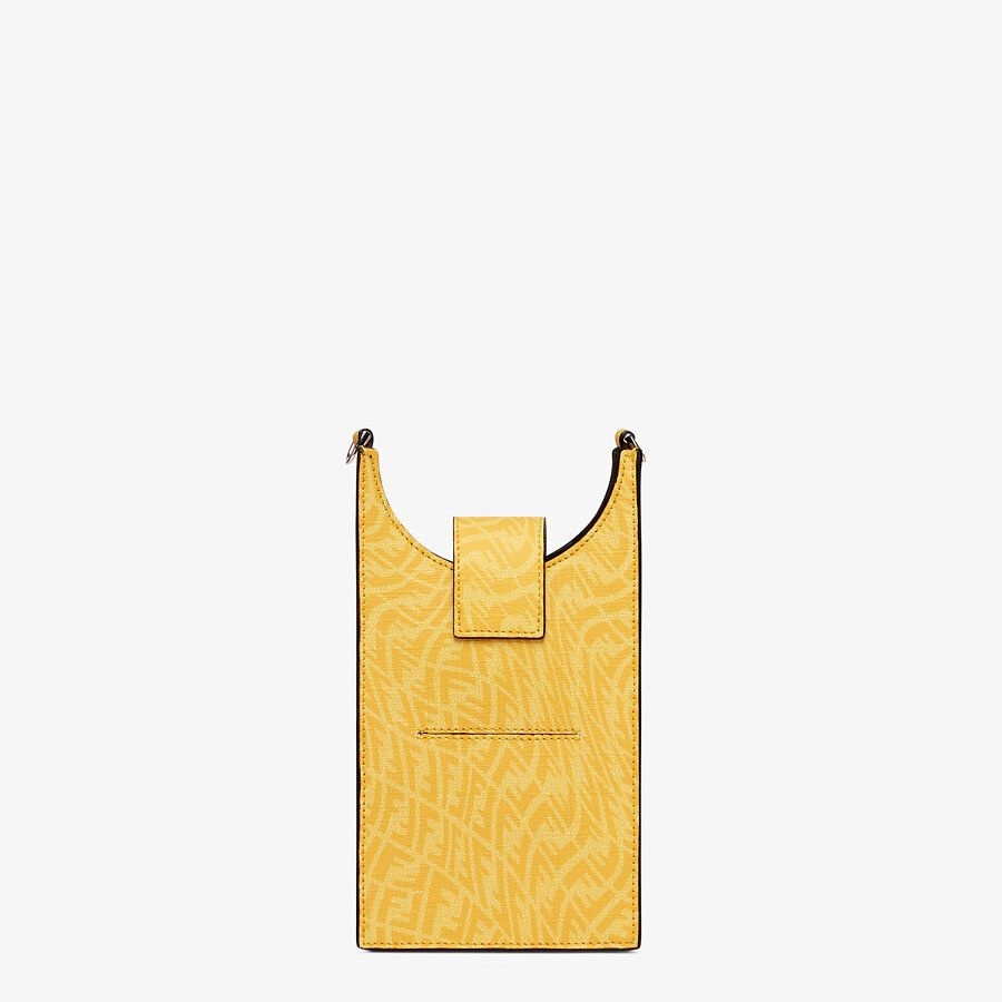 Yellow fabric mobile phone holder - 3