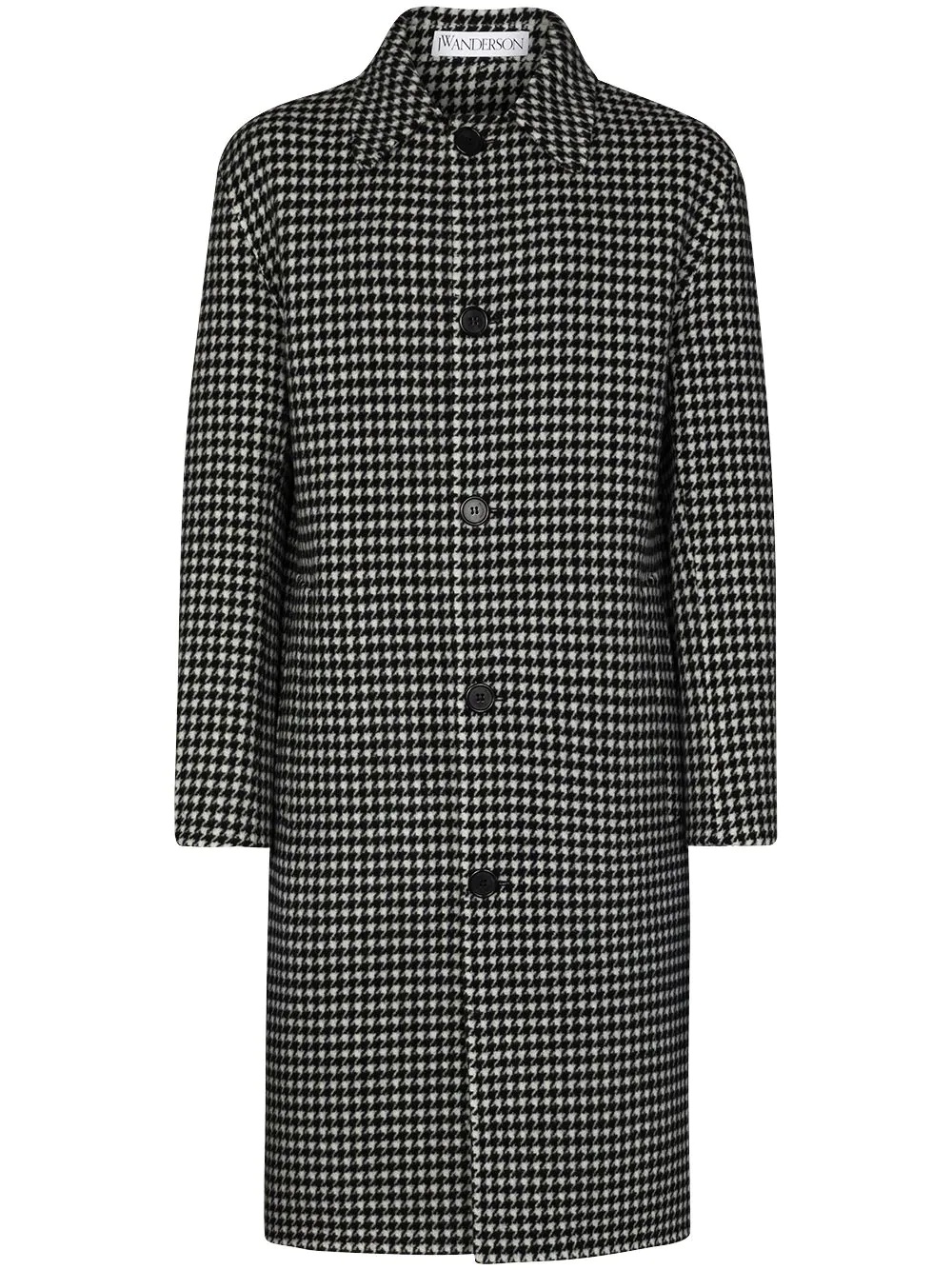 houndstooth wool overcoat - 1