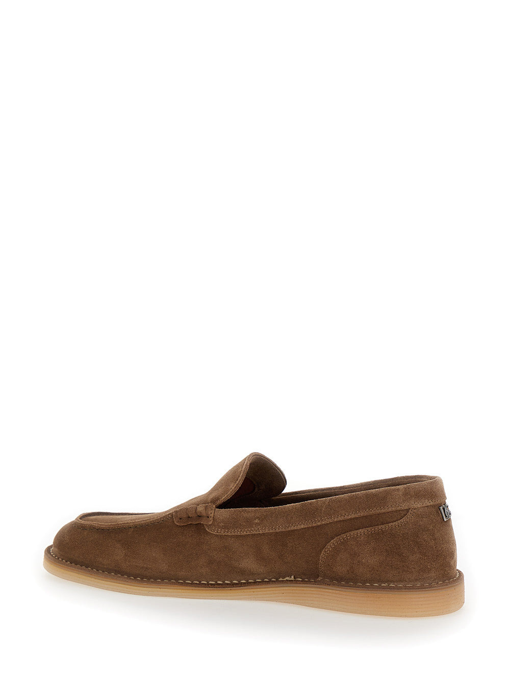 Dolce & Gabbana Men 'New Florio Ideal' Brown Loafers With Dg Detail In Suede Man - 3