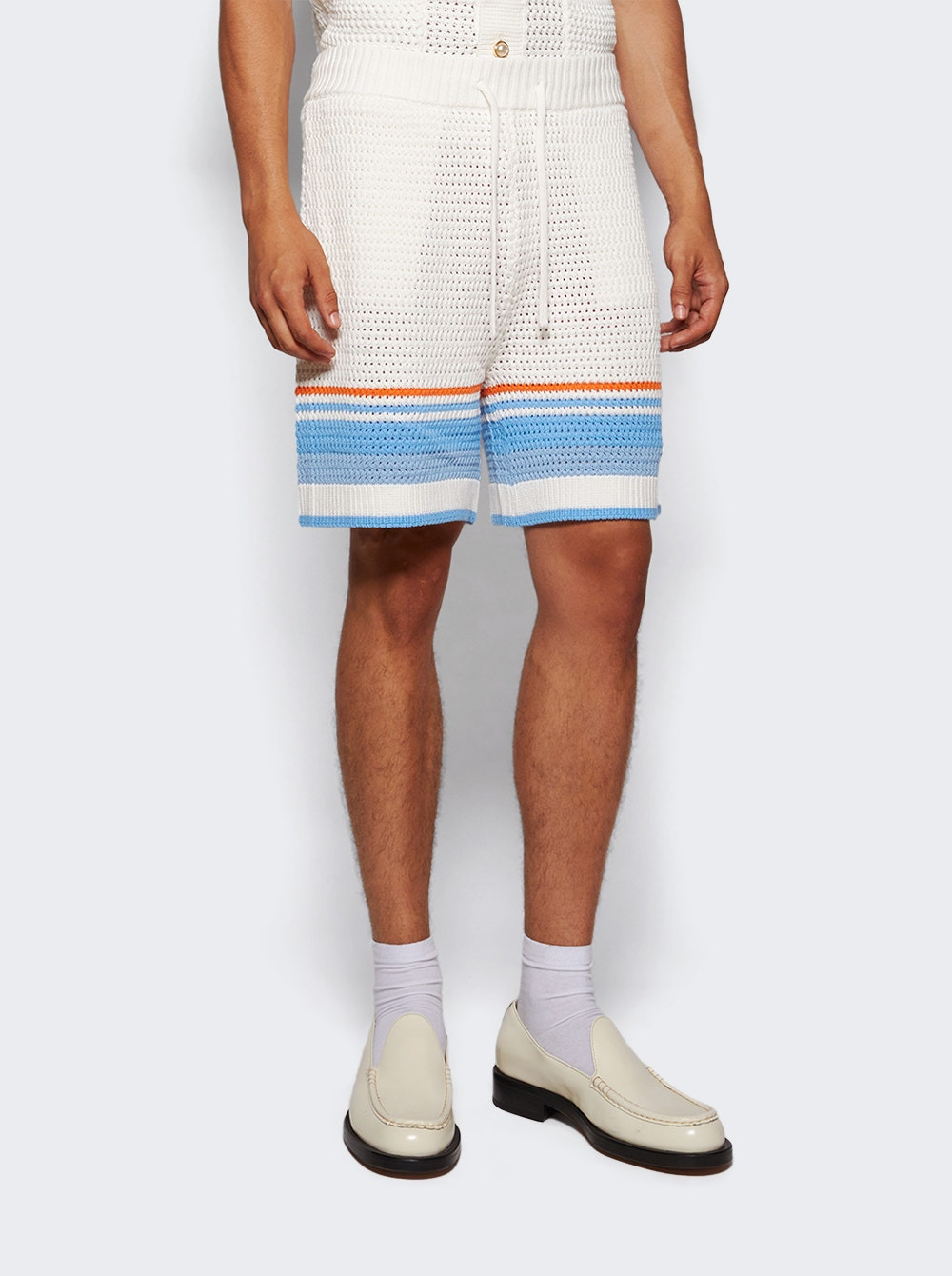 Faux Crochet Shorts Blue - 2