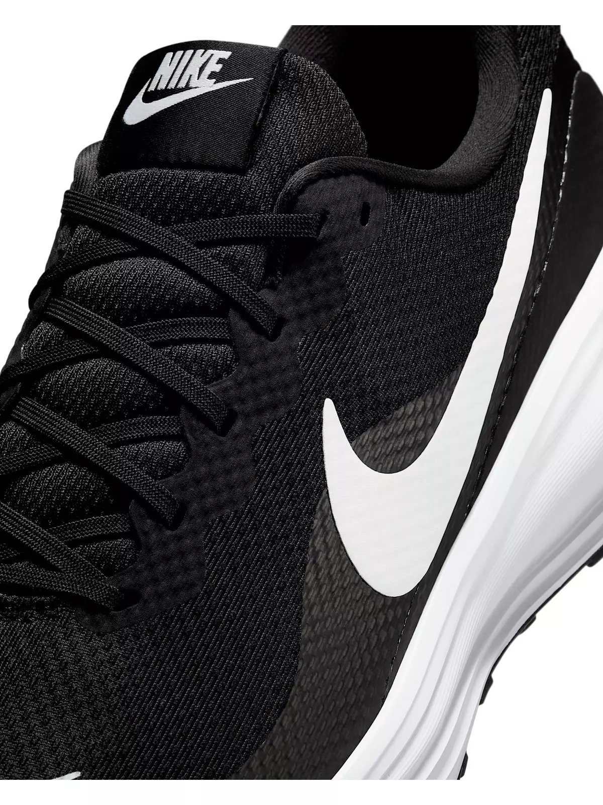 Revolution 8 "Black/Black/White" Men's Running Shoe - 6