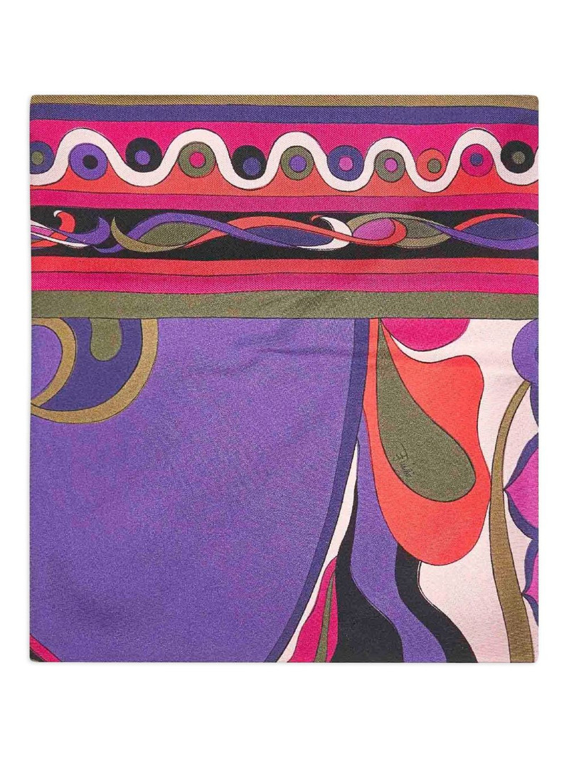 PUCCI orchidee-print triangle scarf outlook