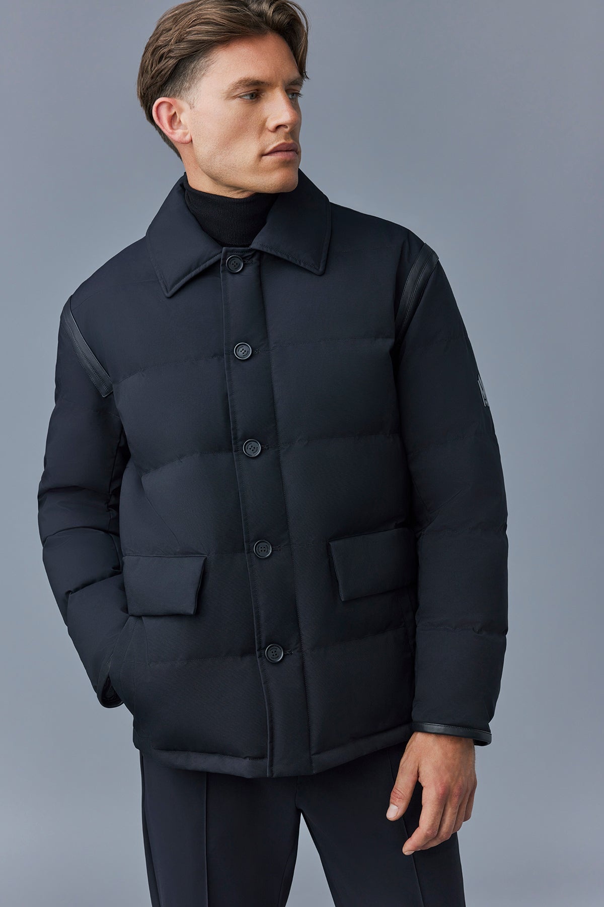 KAREEM Down leather workwear jacket - 5