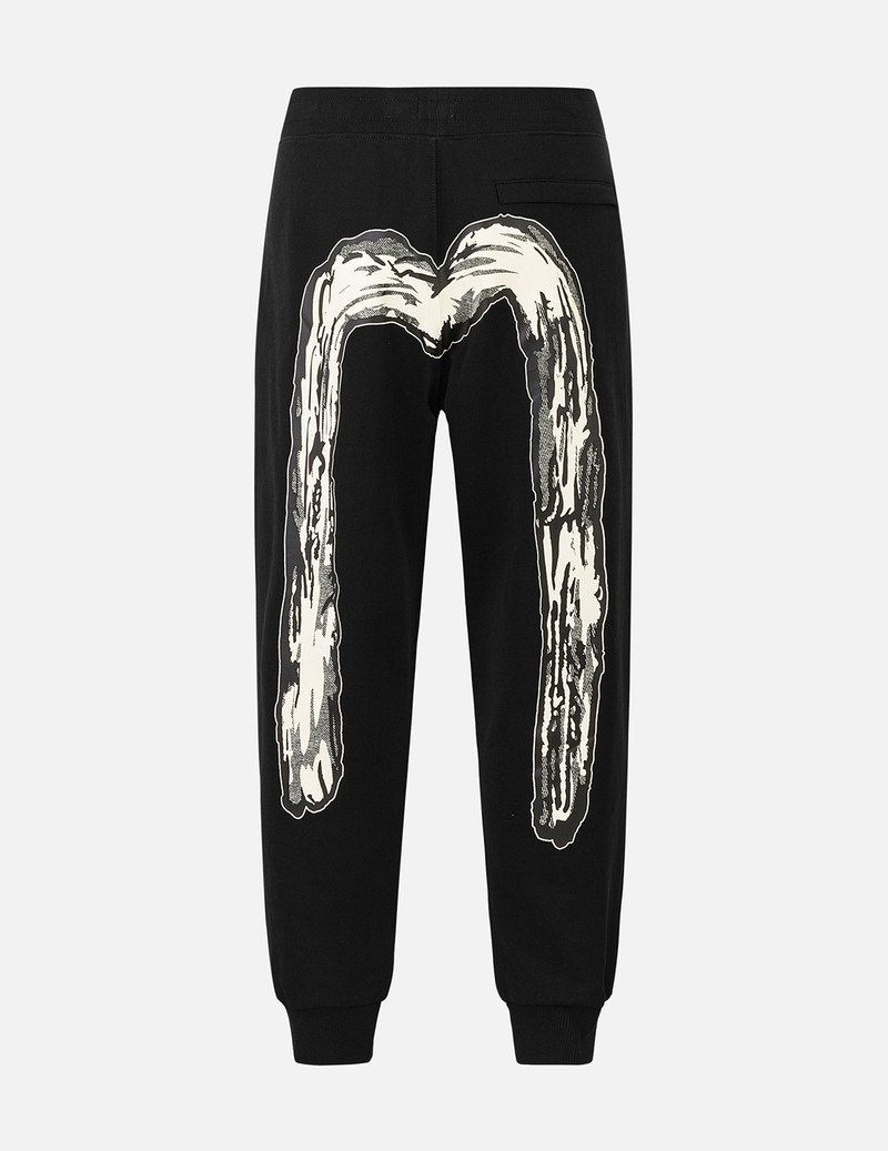 EVISU SEAGULL AND HANDBRUSHED DAICOCK PRINT REGULAR FIT SWEATPANTS outlook