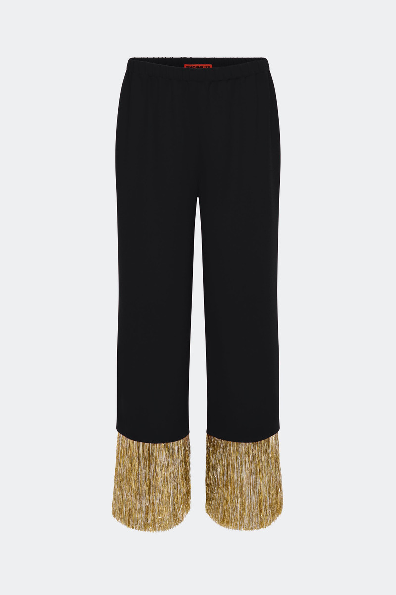 Nella Fringe Pant In Black 1