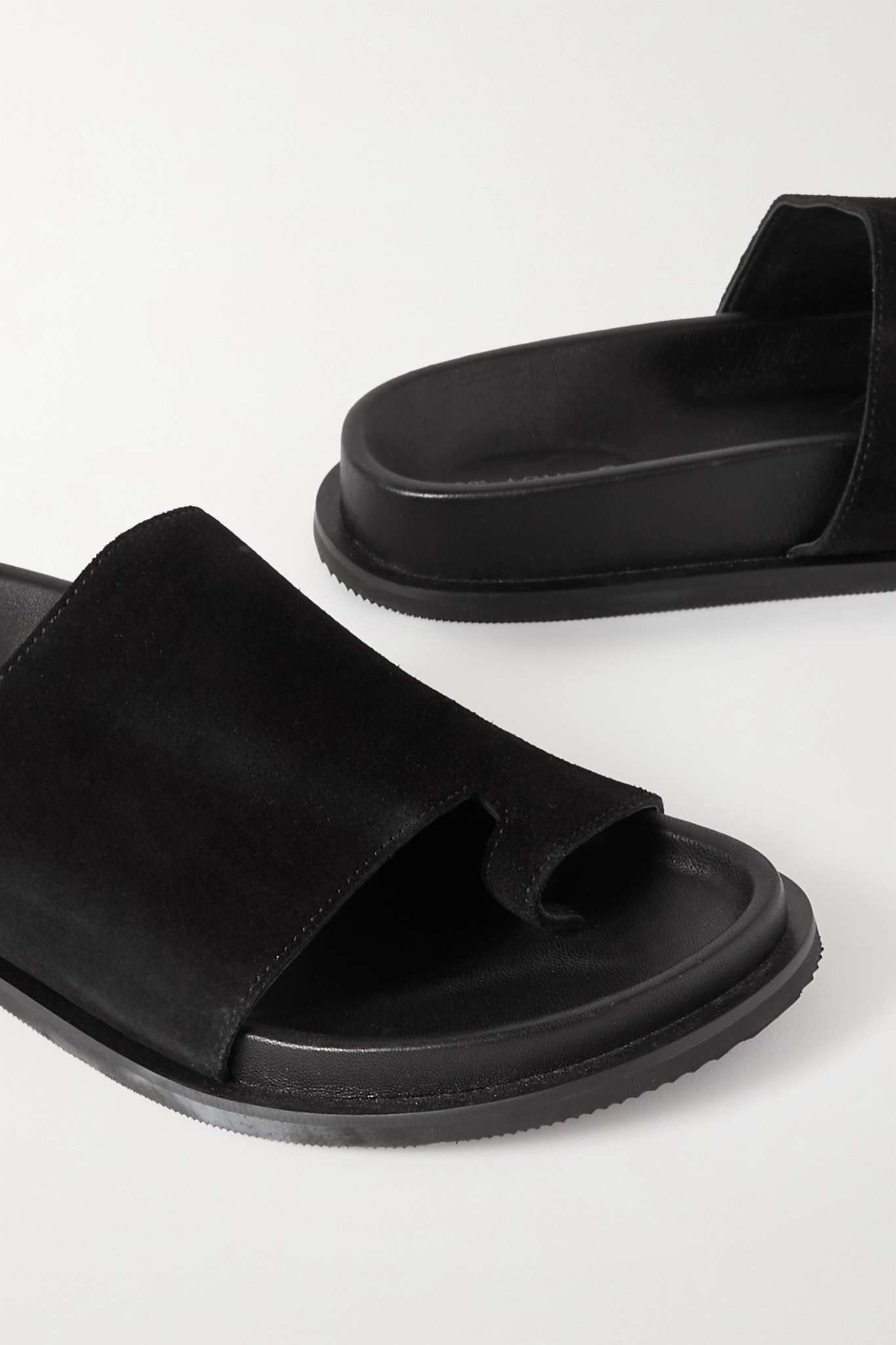 + NET SUSTAIN Loe suede and leather slides - 4