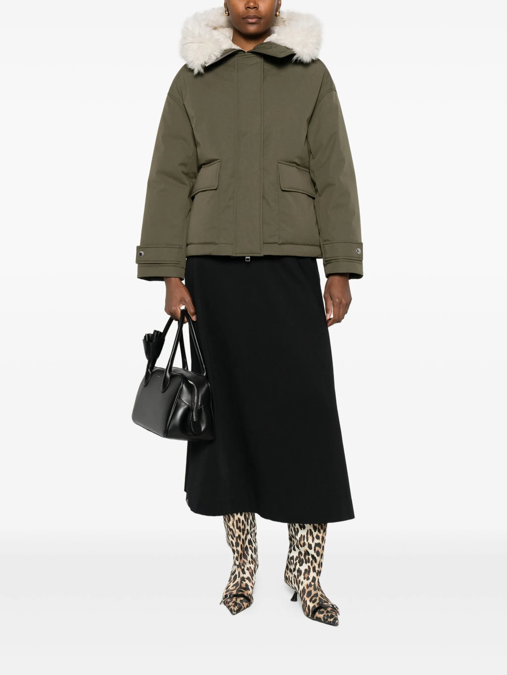Yves Salomon Hooded Patch-pocket Jacket - 4