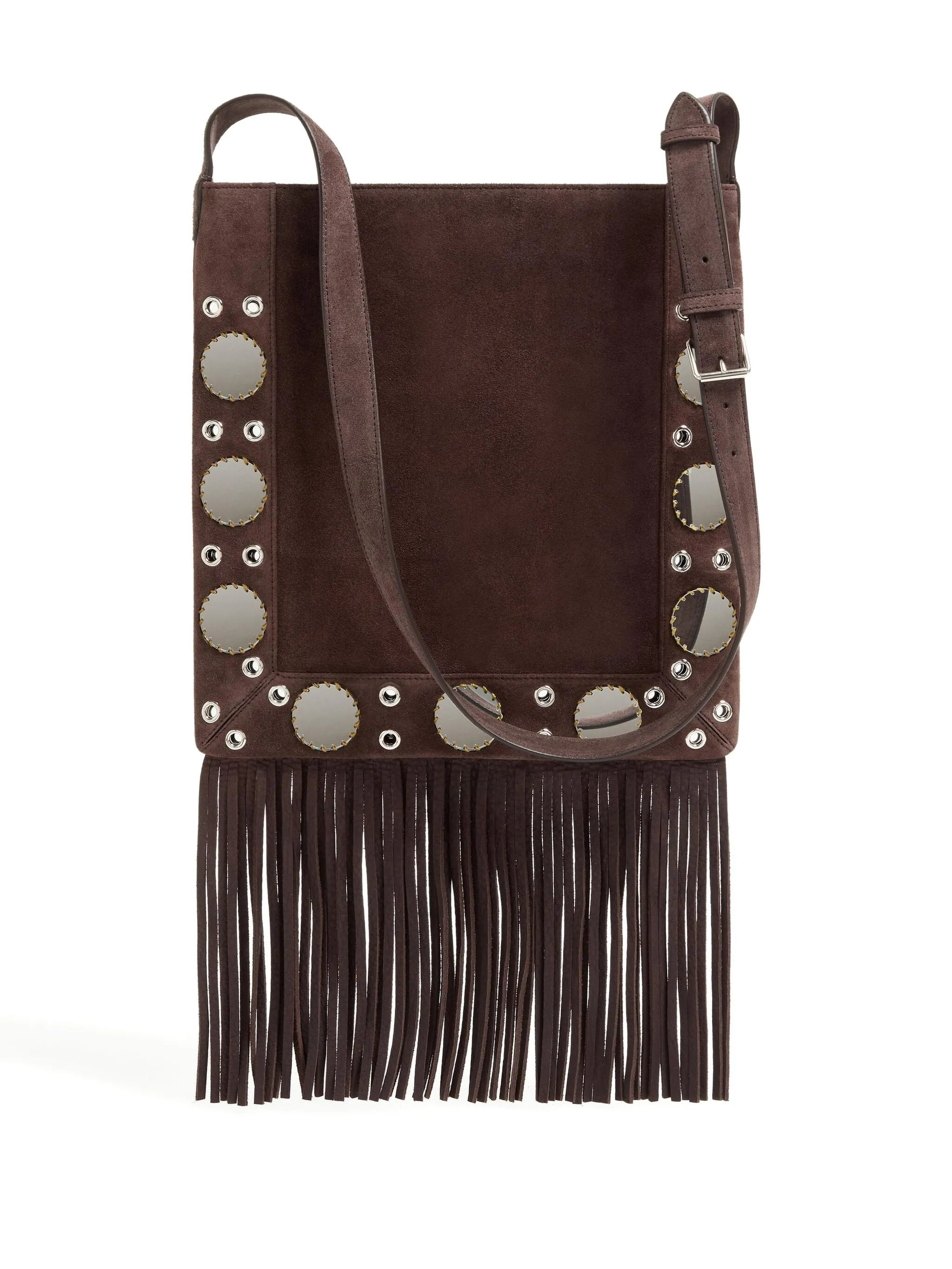 NELLCÔTE SUEDE SHOULDER BAG WITH FRINGES - 2