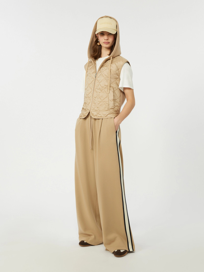 DANDY Padded sleeveless jacket in water-repellent canvas - BEIGE 8