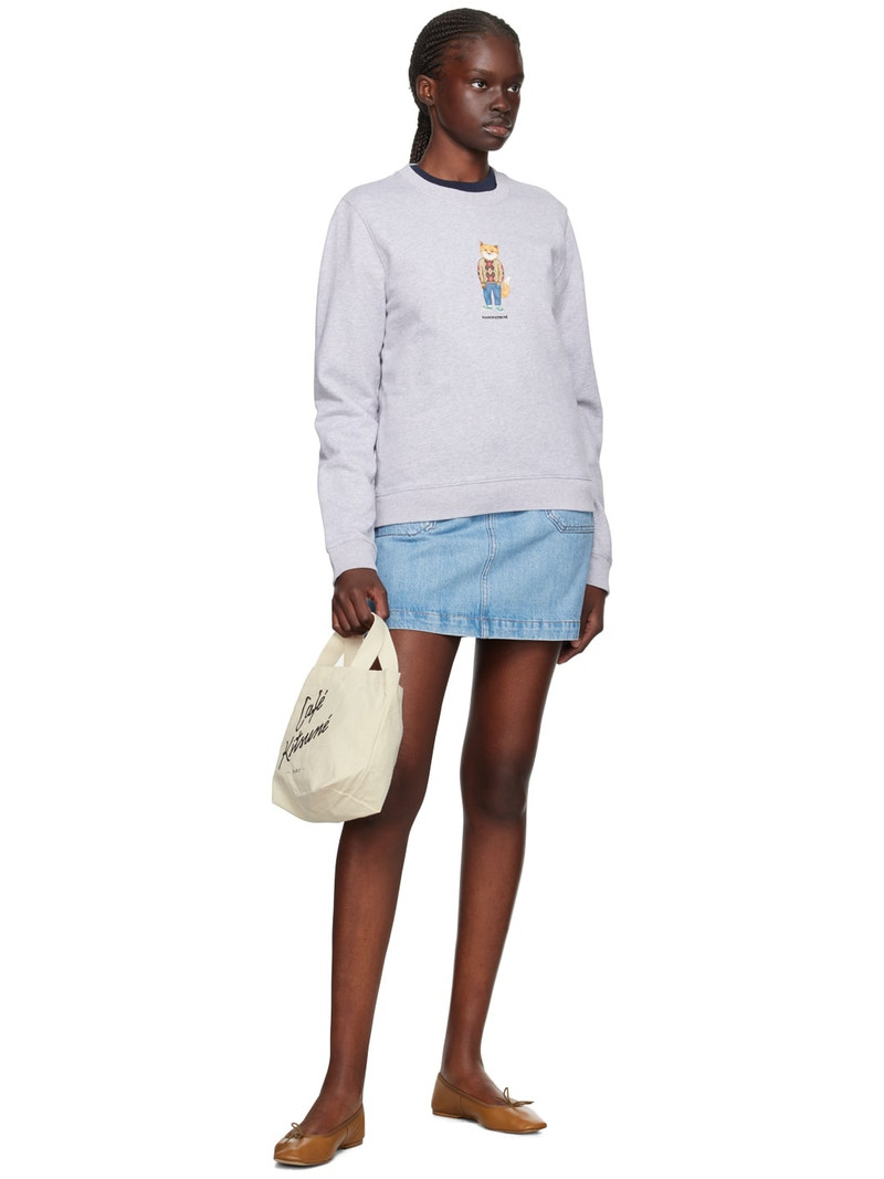 Maison Kitsuné Gray Dressed Fox Sweatshirt outlook