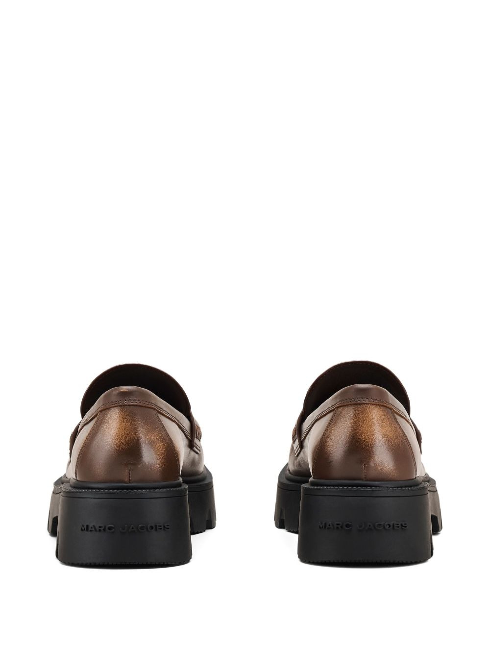 logo-plaque chunky loafers - 3