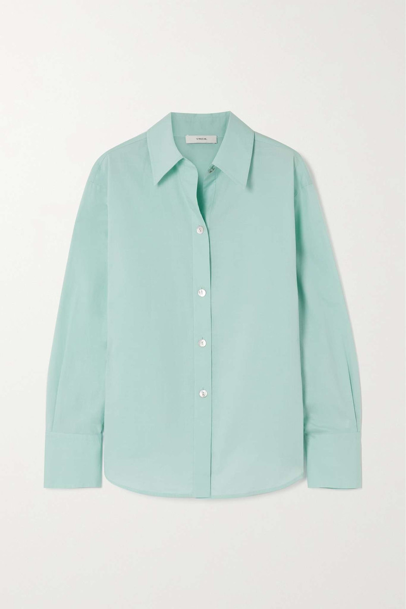 Gathered organic cotton-poplin shirt 1