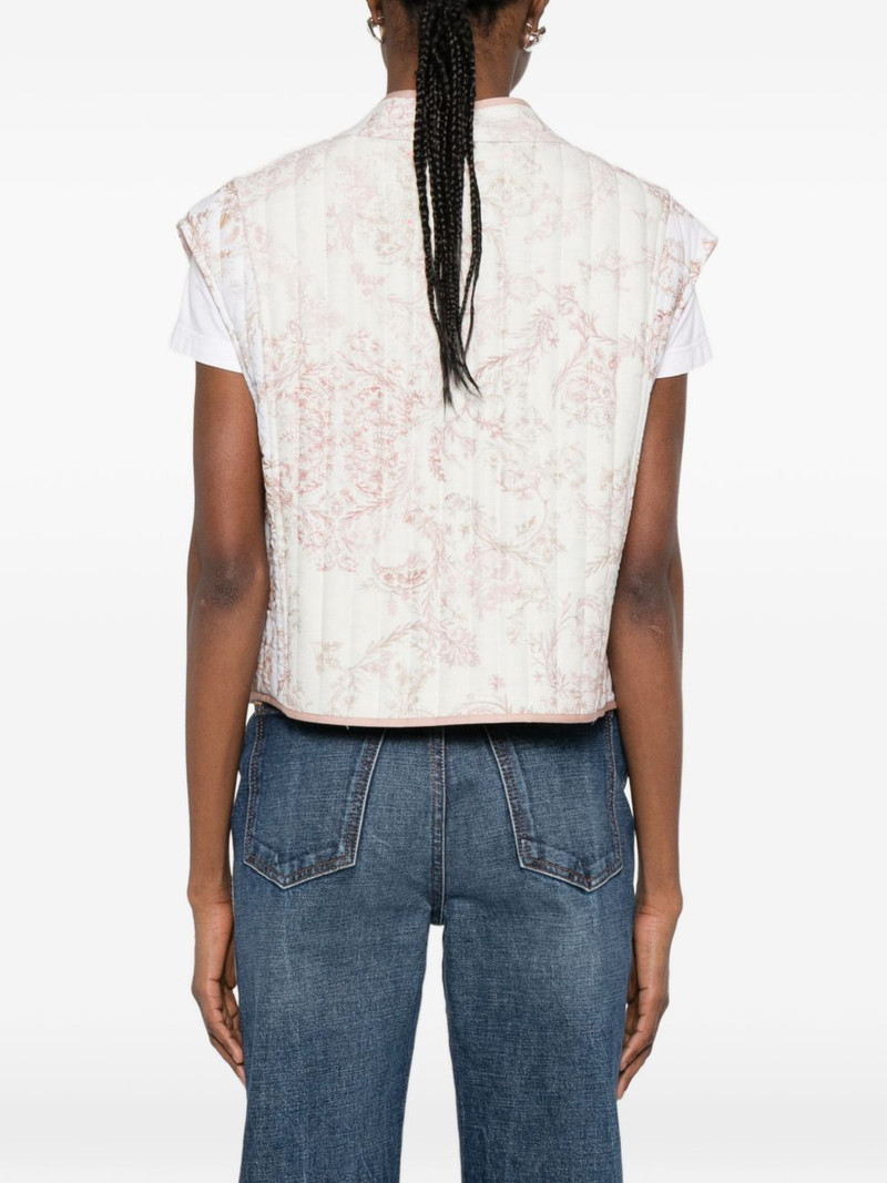 floral-pattern gilet 4