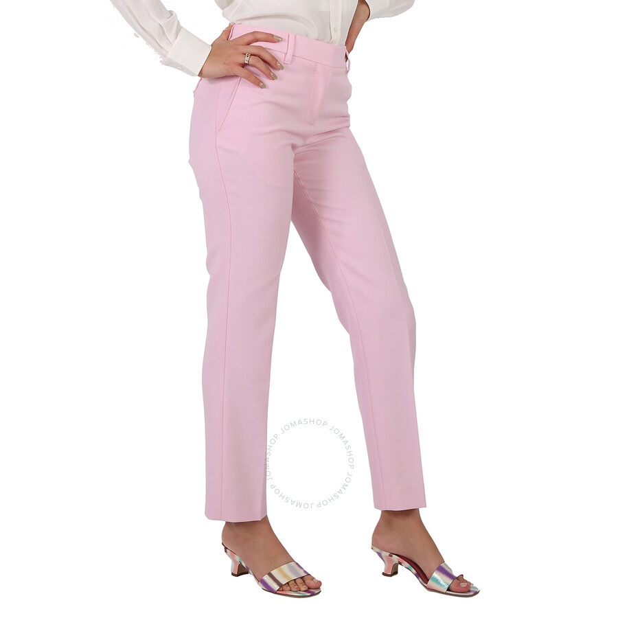 Burberry Ladies Pale Candy Pink Straight-Leg Tailored Trousers - 5
