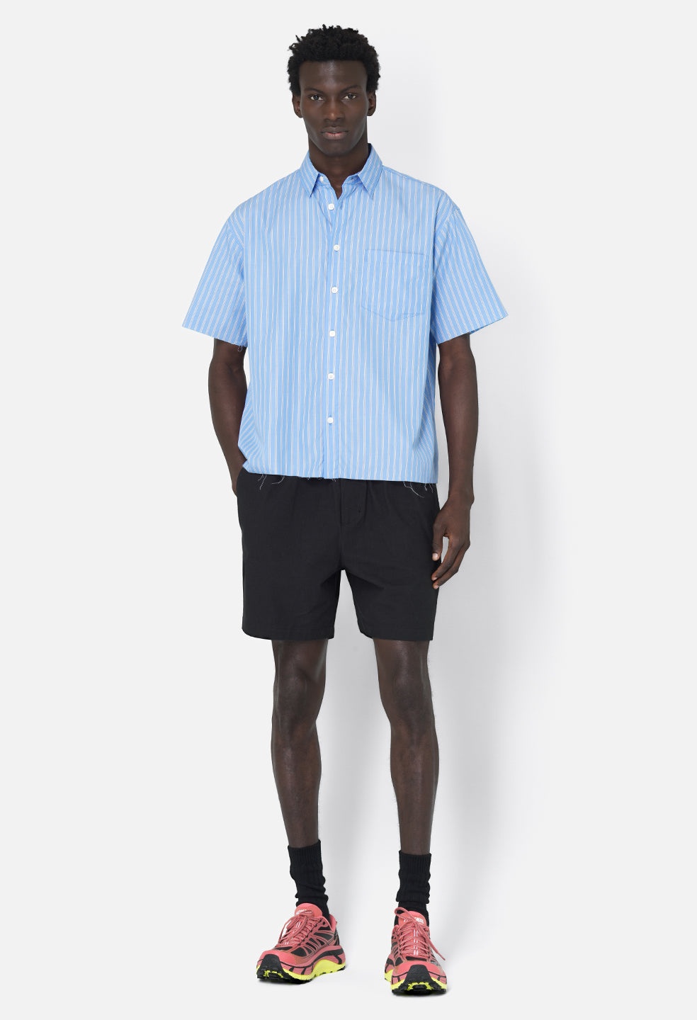 STRIPE POPLIN SS HEMI - 3