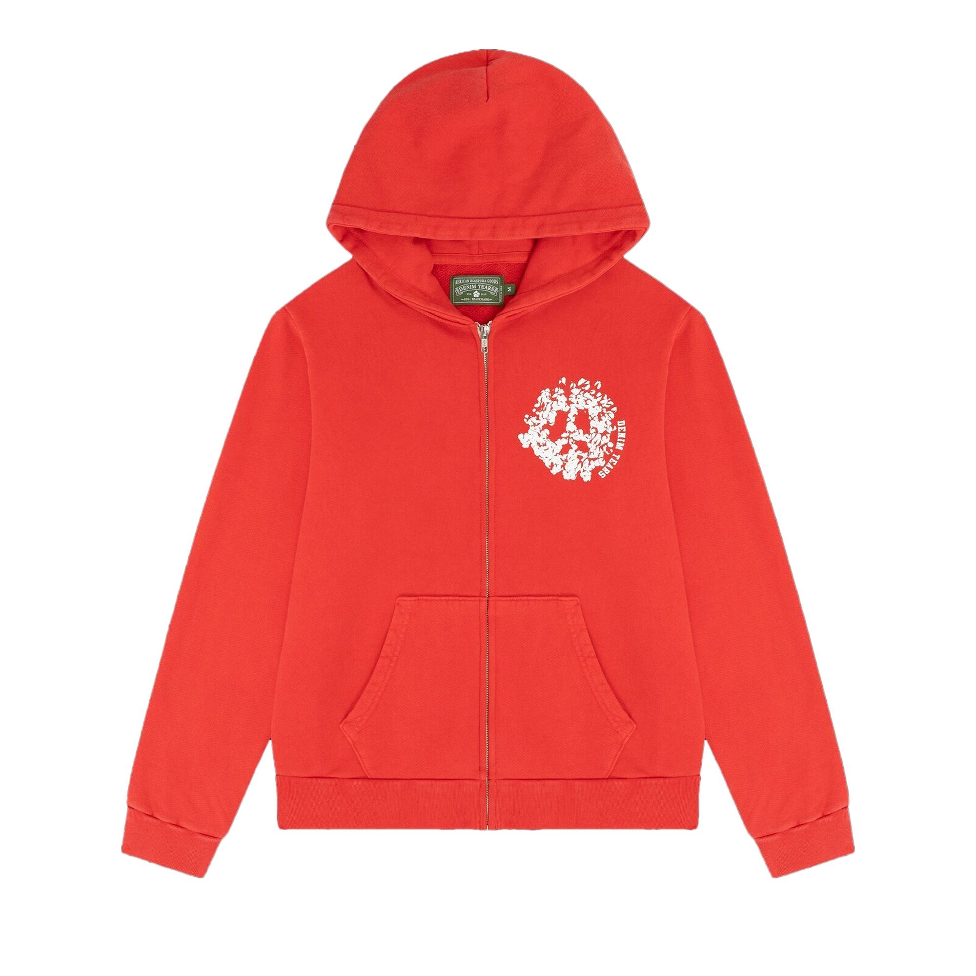 Denim Tears University Zip Hoodie 'Red' - 1