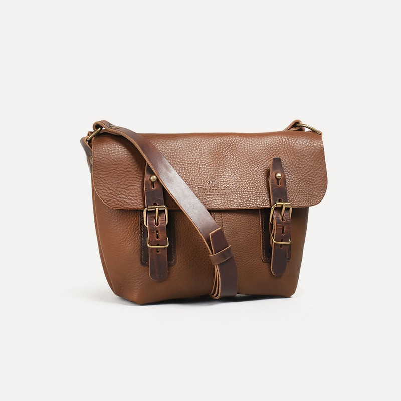 Bleu de Chauffe LOUIS SATCHEL BAG  -  AMBER BROWN outlook