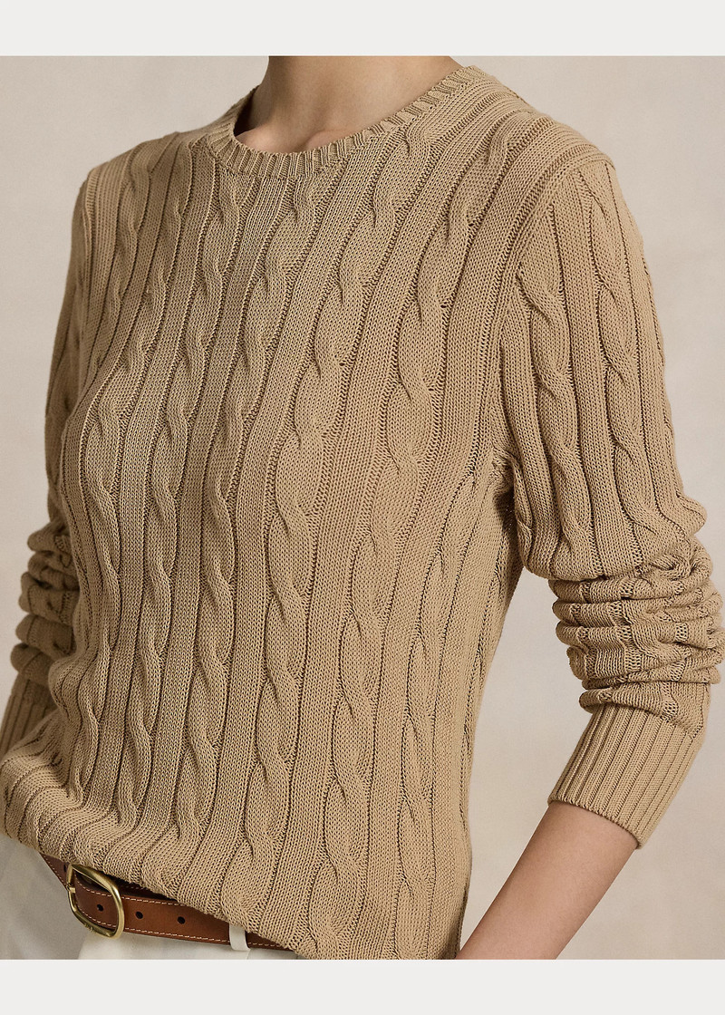 Cable-Knit Crewneck Sweater 5