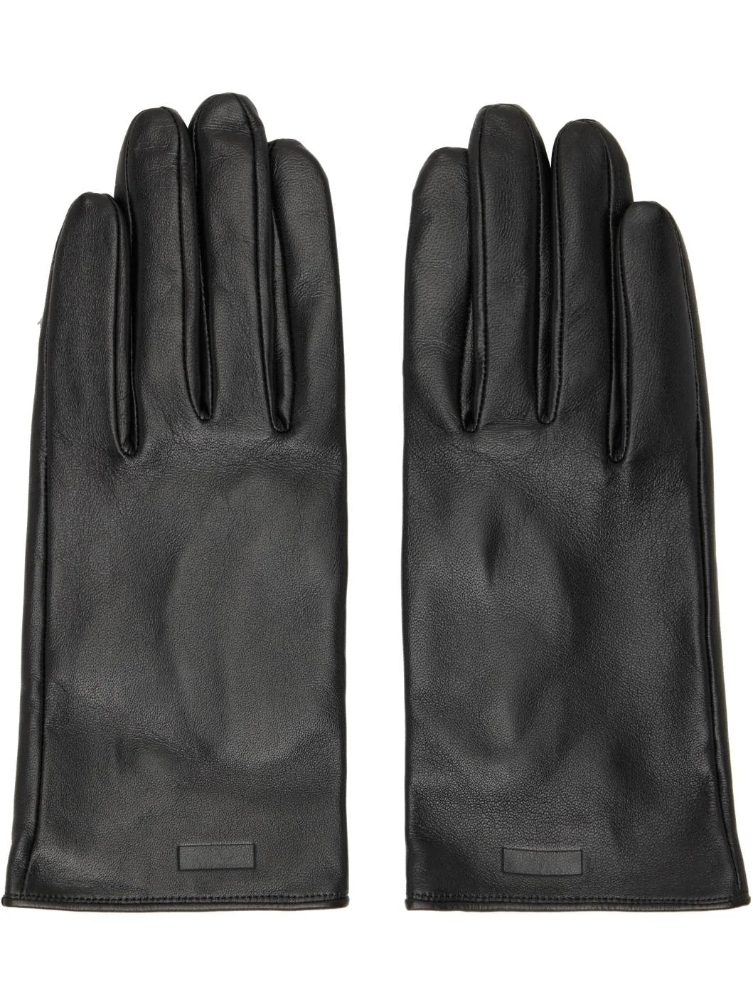 Black Leather Gloves - 1