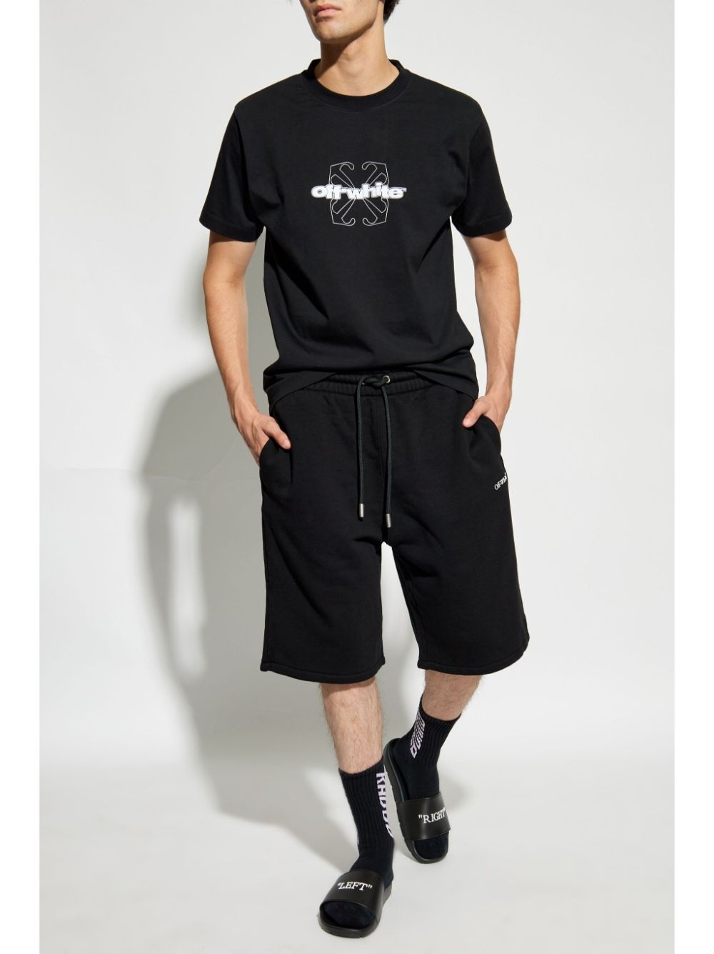 logo-print track shorts - 2