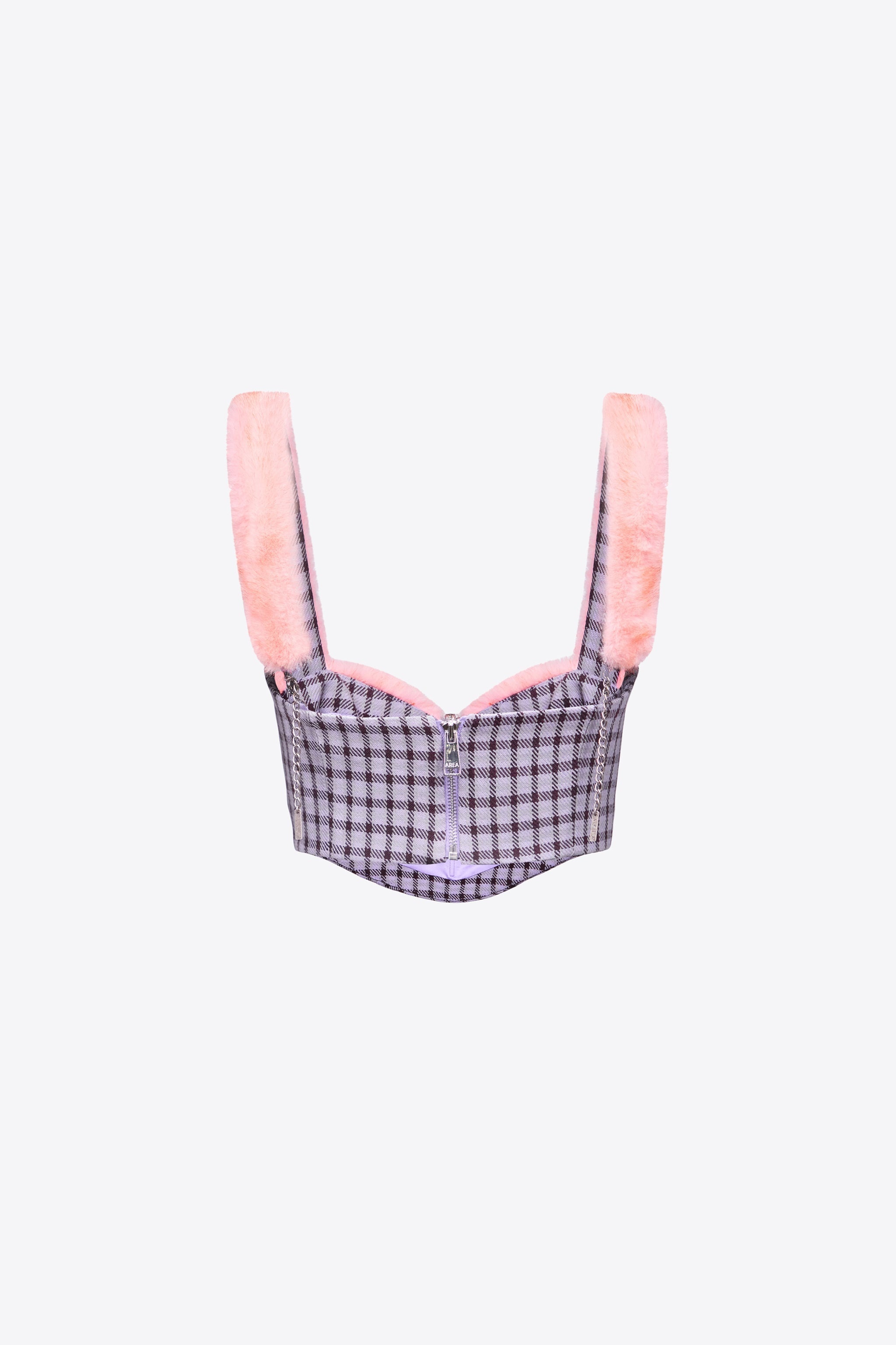FAUX FUR TRIM BUSTIER - 2