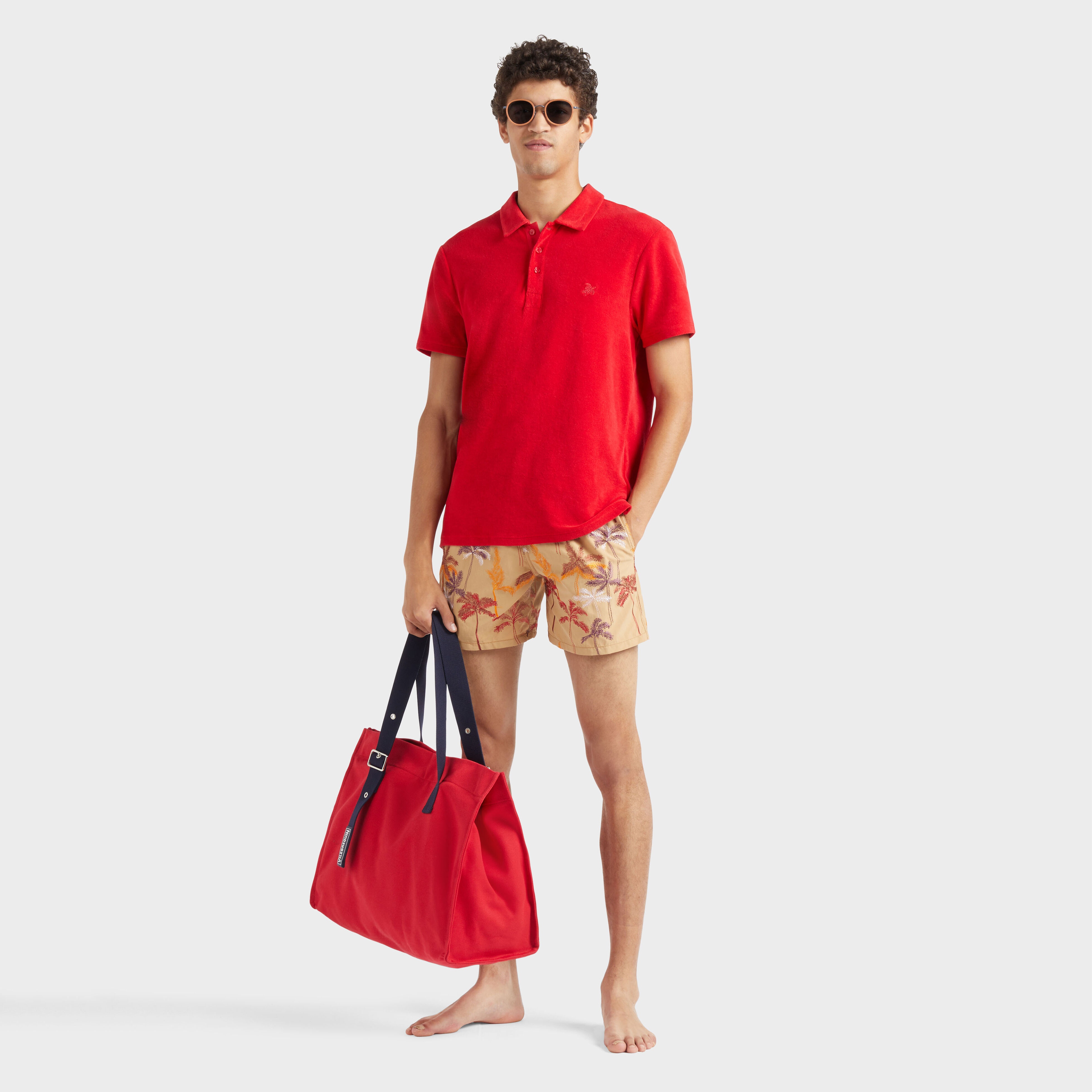 Men Swim Trunks Embroidered Palm Offset - Limited Edition - 5
