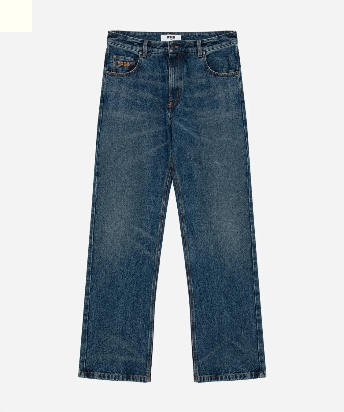 Dark wash jeans with whiskering - 1
