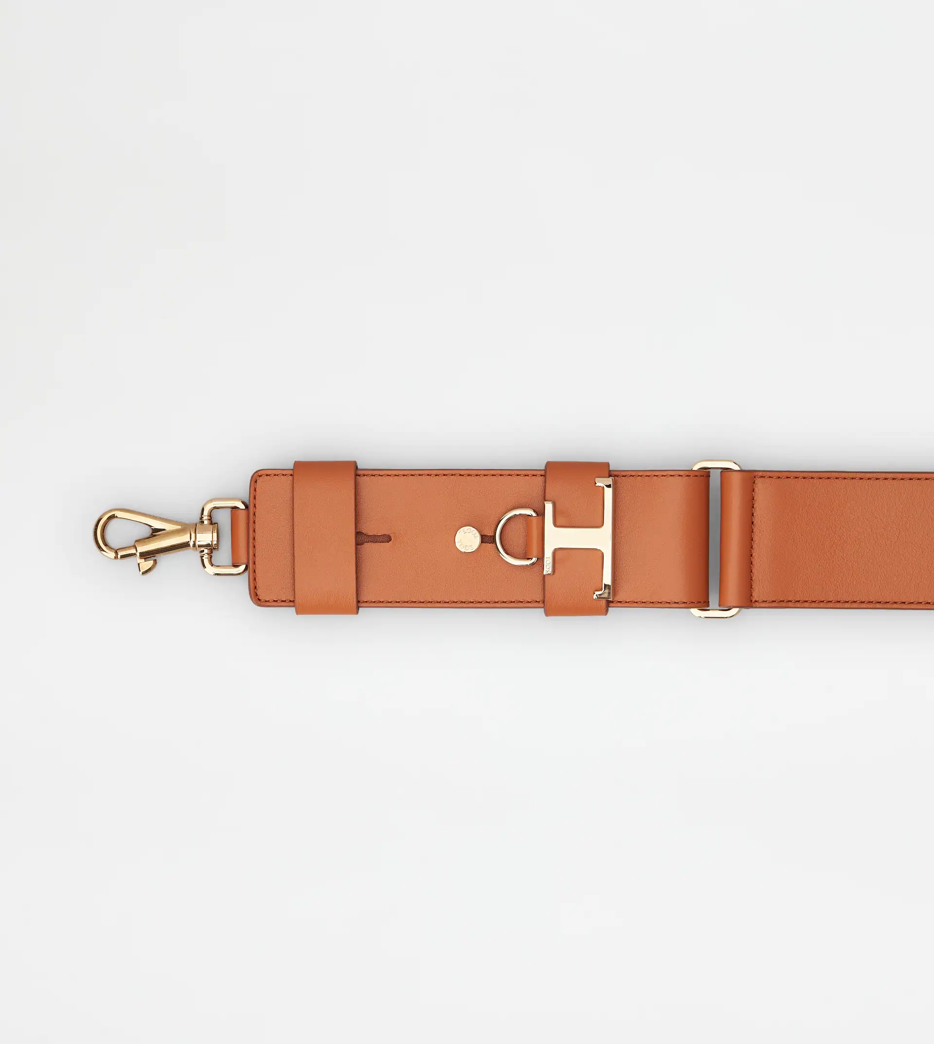 TIMELESS ADJUSTABLE SHOULDER STRAP IN LEATHER - ORANGE - 2