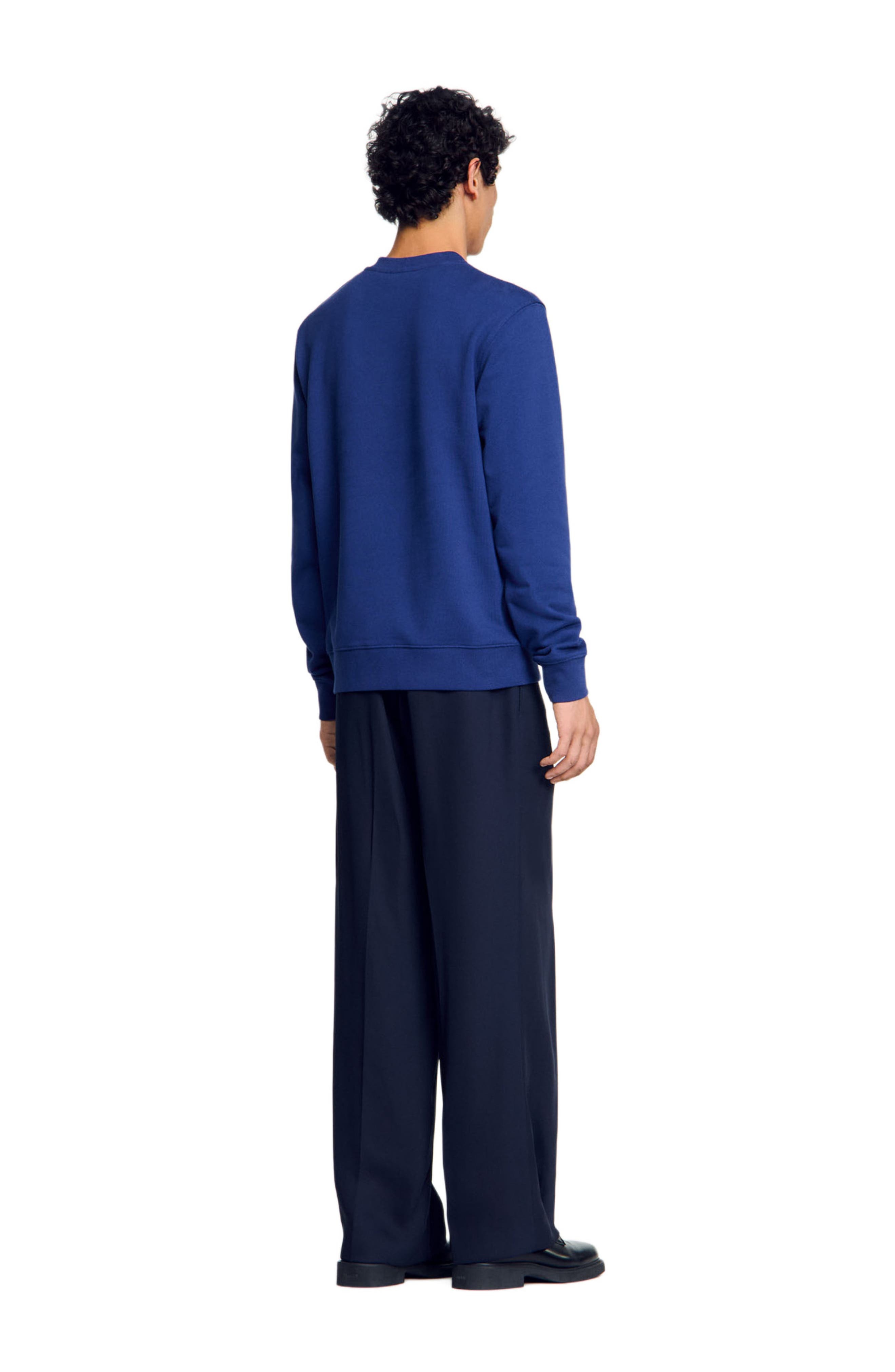 SANDRO Logo sweatshirt in Royal Blue at Nordstrom - 2