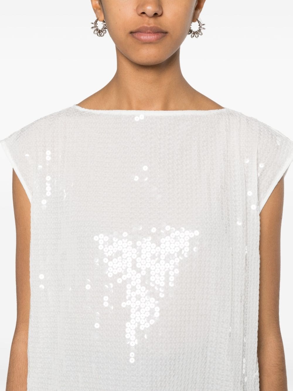 sequin-embellished top - 5