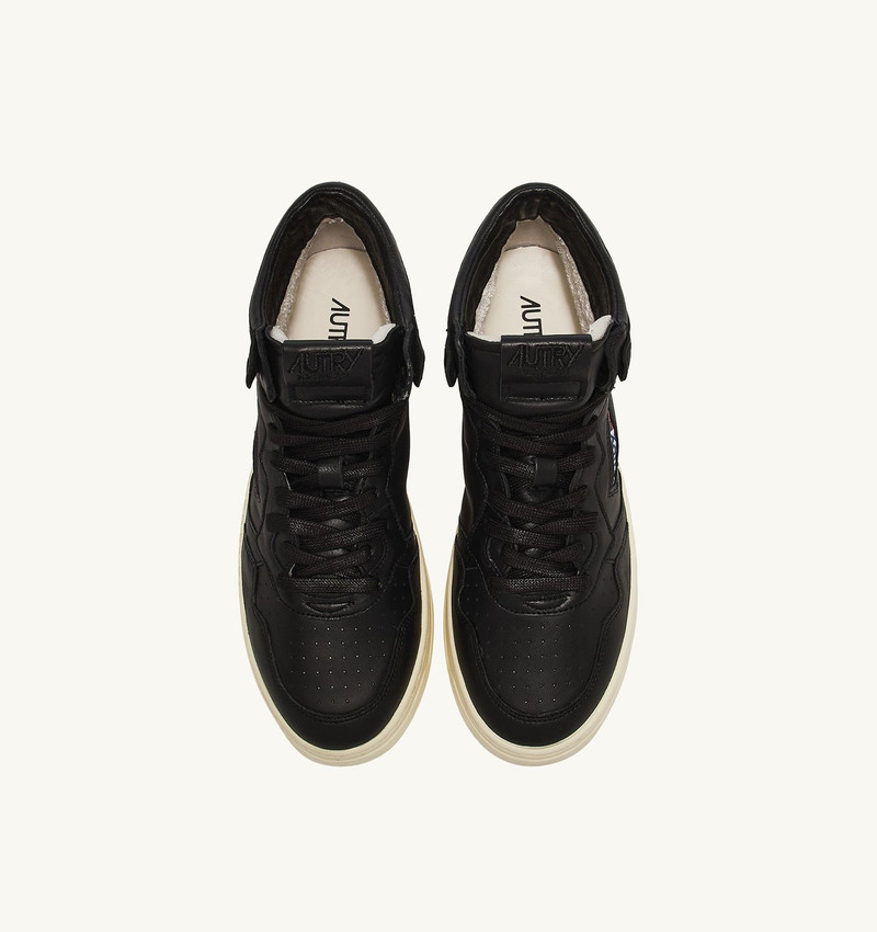 MEDALIST MID SNEAKERS IN SUPER-SOFT BLACK NAPPA 5