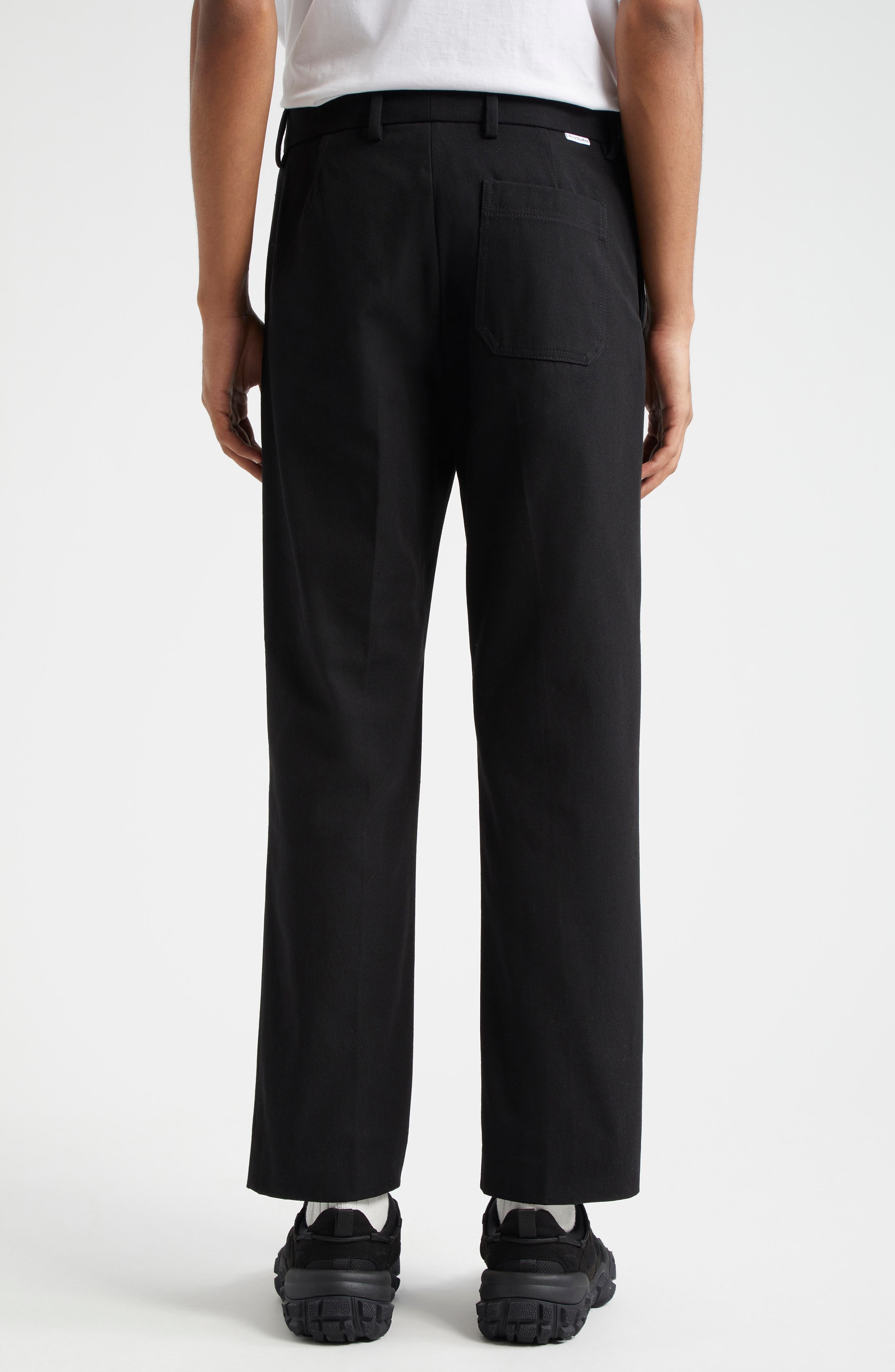 Straight Leg Twill Trousers - 2