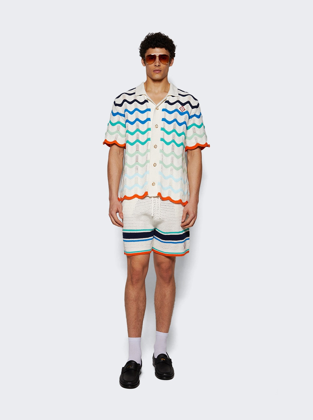Gradient Wave Texture Shirt Multicolor - 5