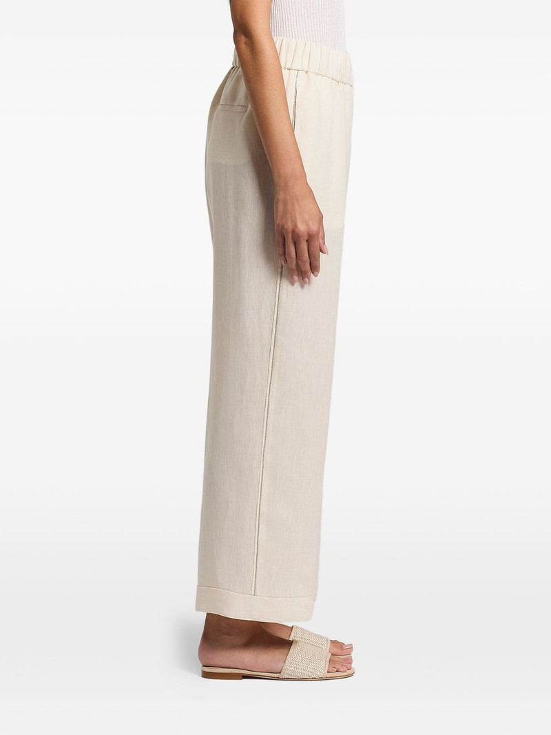 PESERICO elasticated turn-up trousers outlook