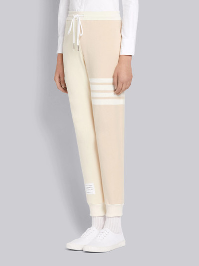 Thom Browne Yellow Funmix Classic Cotton Loopback Engineered 4-Bar Sweatpants outlook