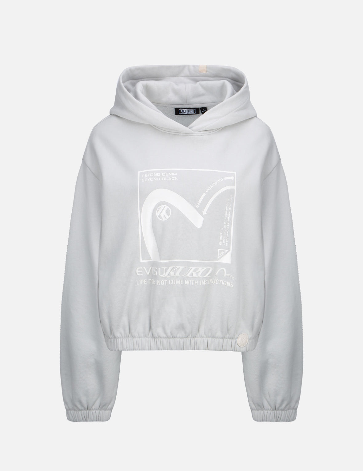Seagull and Logo Tactile Print Hooded Sweatshirt - 1