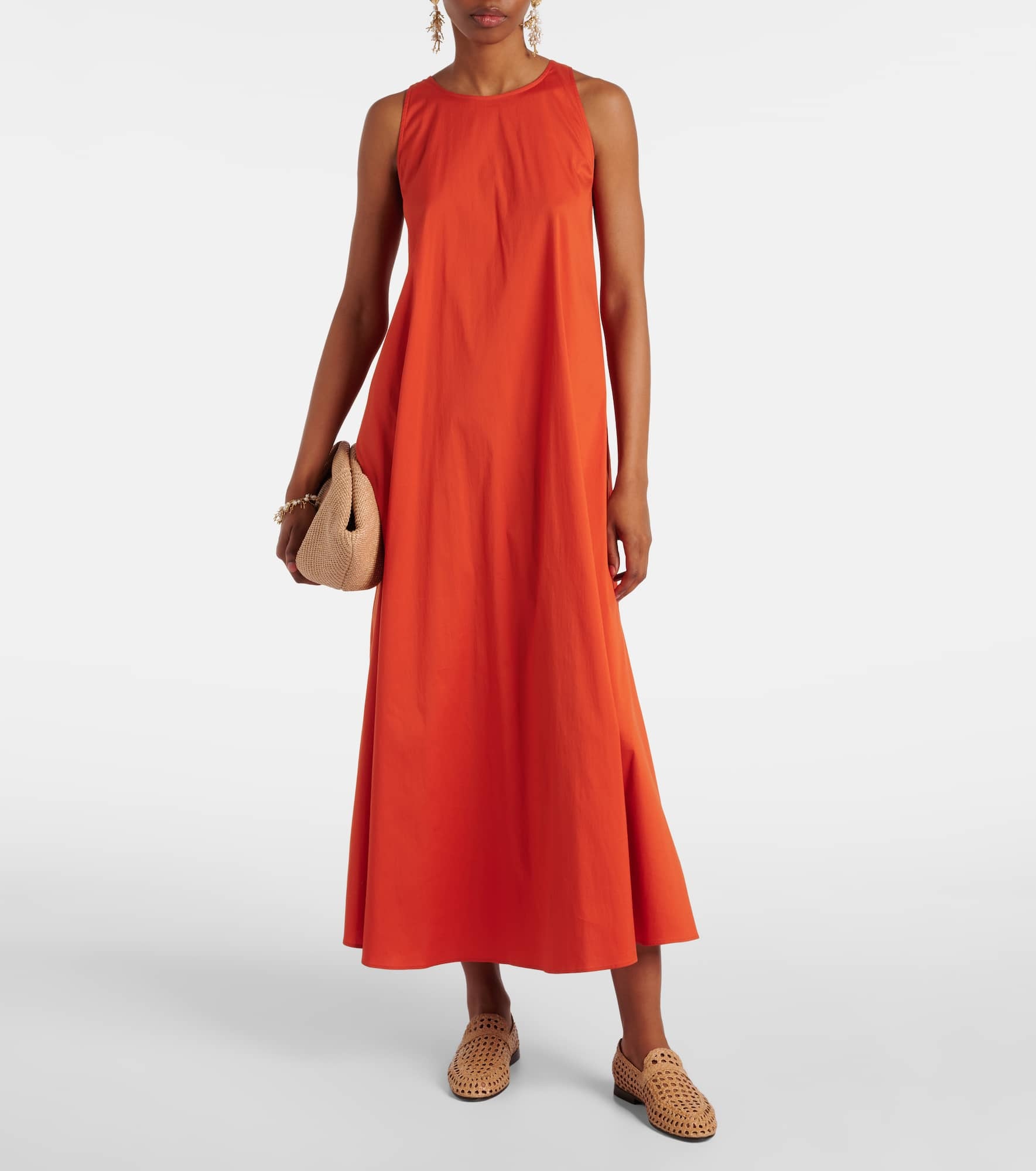 Romea cotton-blend poplin maxi dress - 2