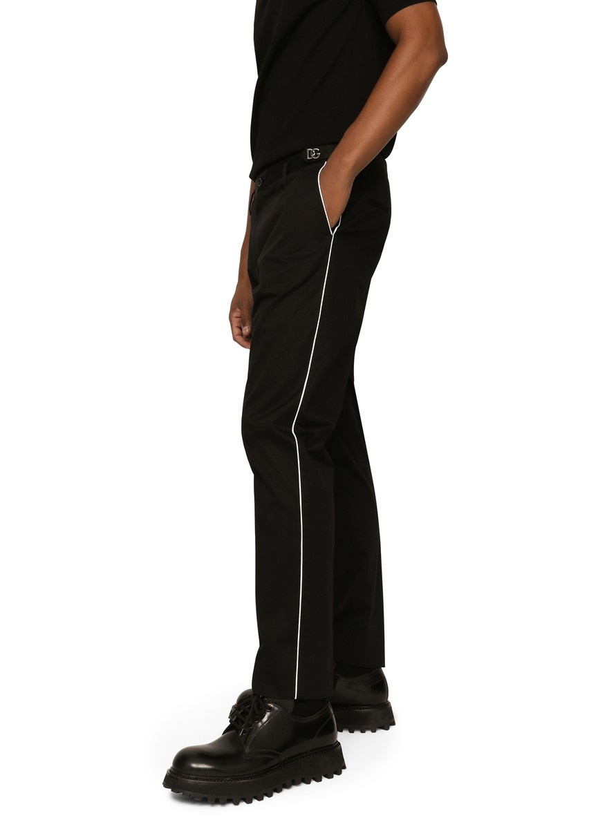 Stretch cotton pants with DG hardware - 4